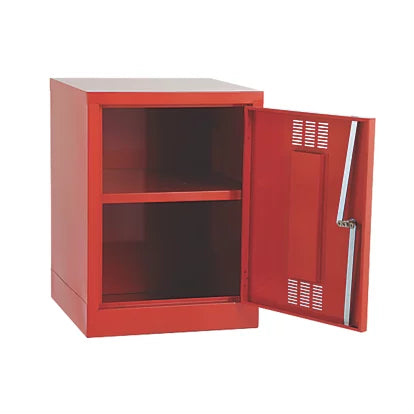 High Performance Red 1-Shelf Pesticide Cabinet Secure Storage For Pesticides & Fertilizers