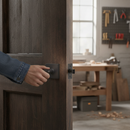 Premium WC Turn and Release on Square Rose in Matt Black Finish for Modern Door Design