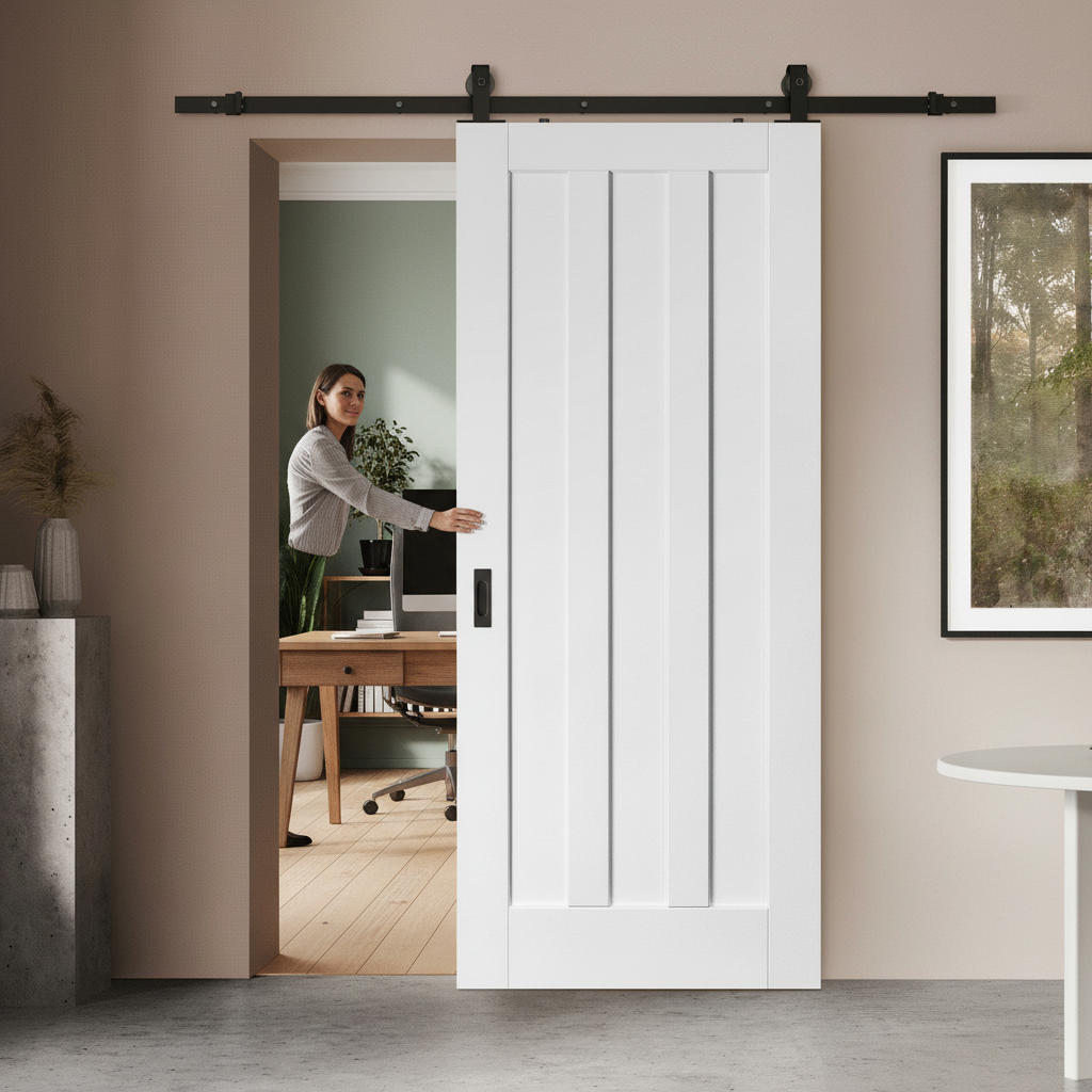 Internal Sliding Door with Three-Panel Design