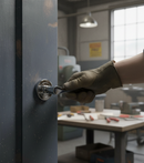 Premium Curved Style Door Lever on Round Rose with Two-Part Screw Design for Enhanced Durability and Functionality