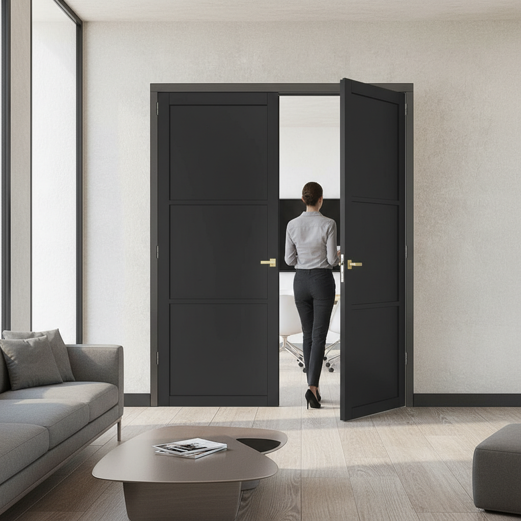 3 Panel Industrial Style Door Pair