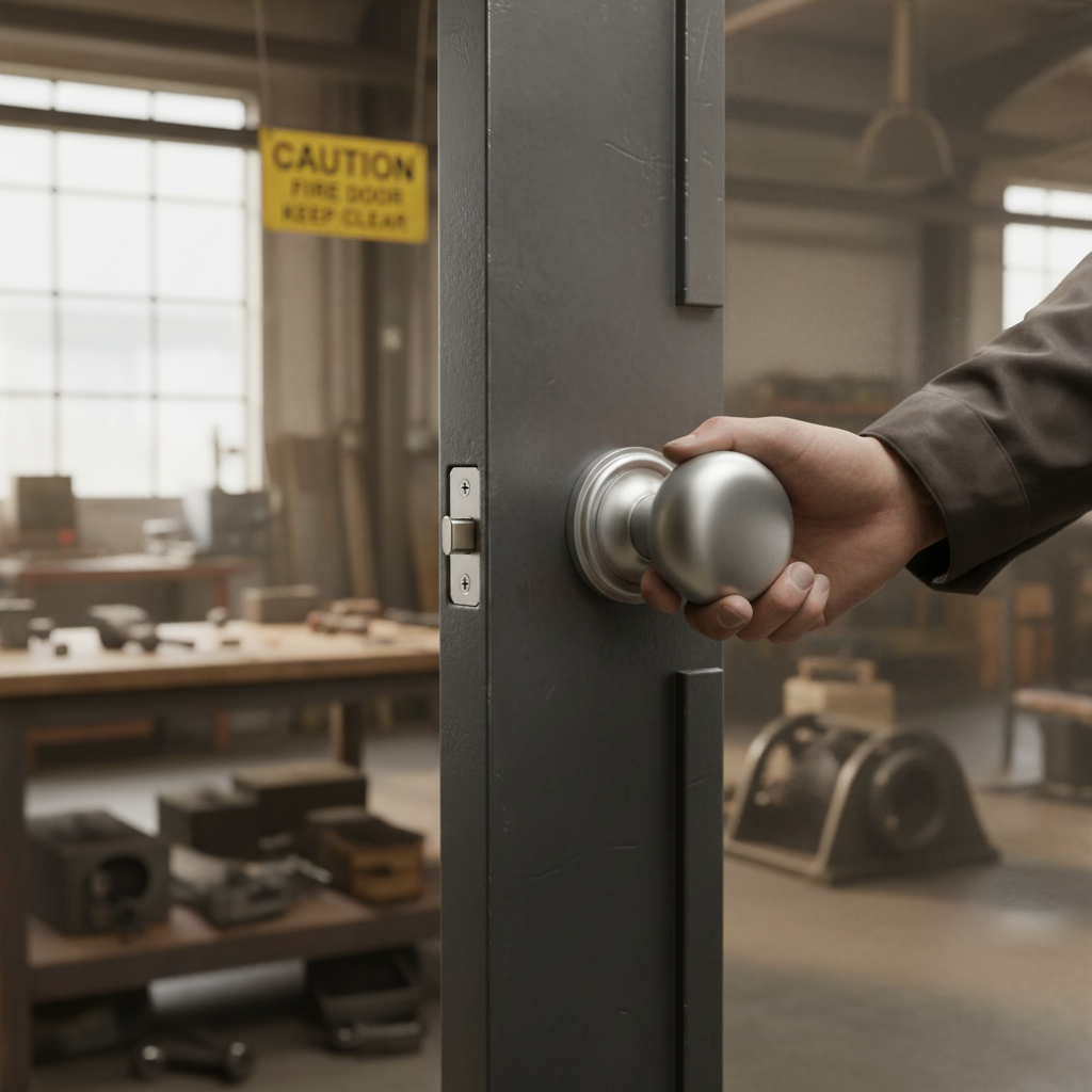 Satin Chrome Mushroom Mortice Fire Door Knob Set with Bal...