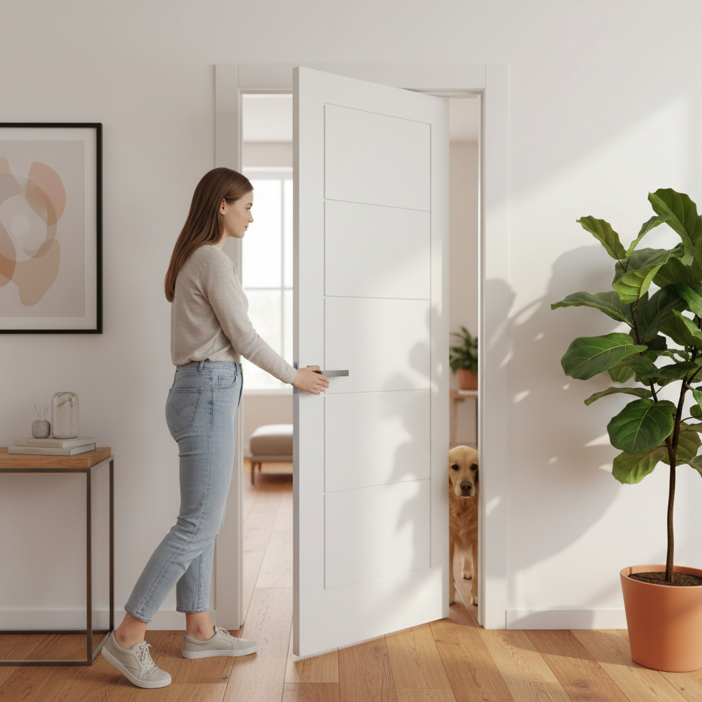 Internal Primed 7 Panel Ladder Door - Modern Design, Read...