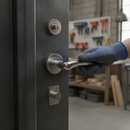 Fire Rated Lever On Round Rose Handle Set with Two-Tone C...