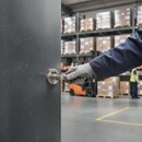 Lever Handle Set on Radius Corner Rose - Two-Tone Chrome ...