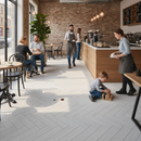 Premium Herringbone Vinyl Flooring - 5.5mm Rigid Core with Waterproof Surface for Bathrooms and Kitchens