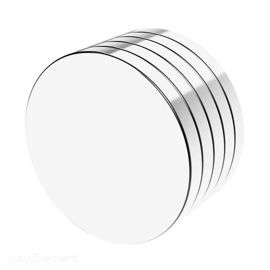 Silver Neodymium 2mm Disc Magnet N35 Grade - 10Pcs