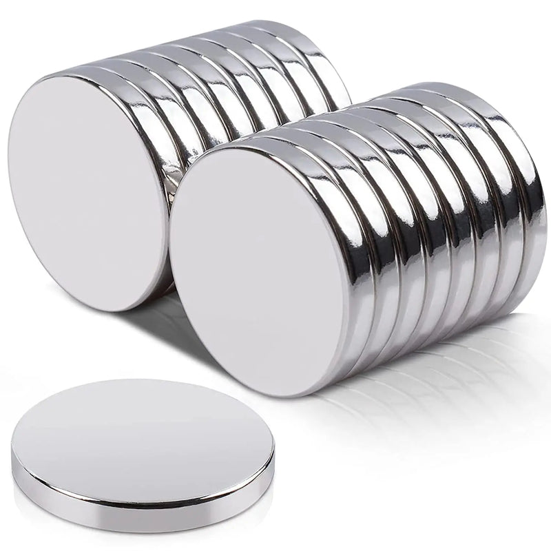 Strong 4mm Silver Neodymium Disc Grade N35 Magnets - Pack of 10