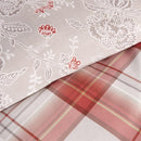 Essentials Chatsworth Hardwick Taupe/Connell Claret Duvet Cover - Single