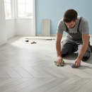 Premium Light Grey Water-Resistant 8mm Matt Laminate Flooring with Click System for Modern Homes