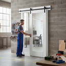 Internal Sliding Door with Clear Glass Light Panel