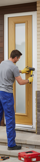 Premium GRP Oak Composite Sidelight with Frosted Glass for Low Maintenance and Thermal Efficiency