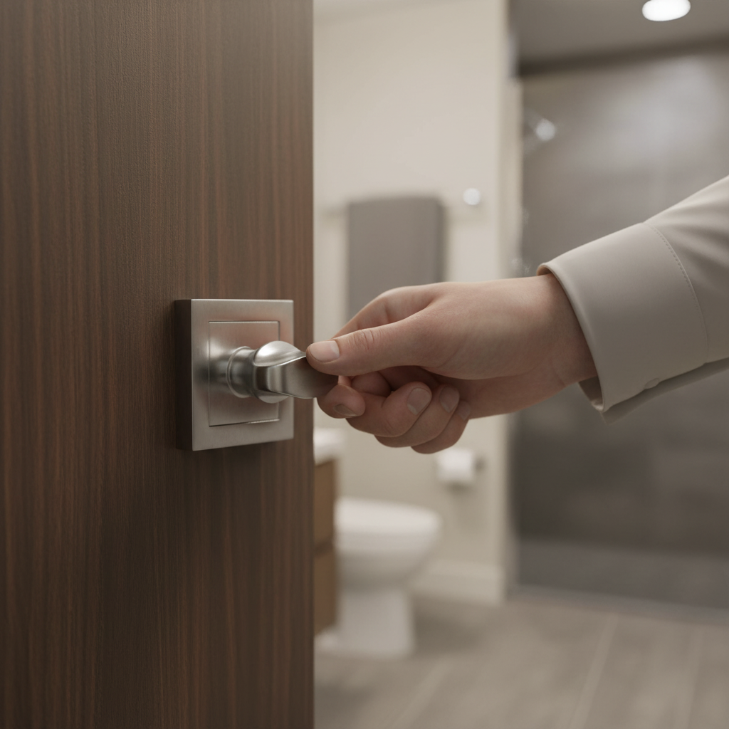 Square WC Turn and Release with Satin Chrome Finish