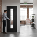 Internal Fully Finished Laminate Clear Glass Door