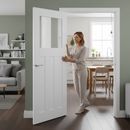 Made-to-Measure Internal Primed Door with Clear Glass Pan...