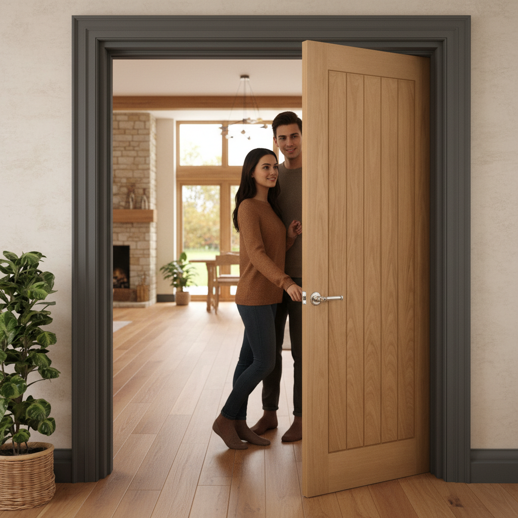 Internal Oak Fully Finished Pair Door Set