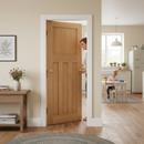 Unfinished 1930's DX 4 Panel Internal Door - Solid Engine...