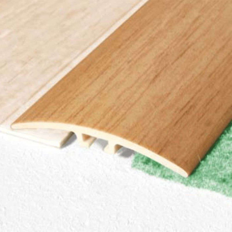 High-Quality 40mm PVC Wood Effect Door Threshold Premium Floor Transition Strip for Laminate Wood & Carpet Easy No-Screw Installation Noise-Proof