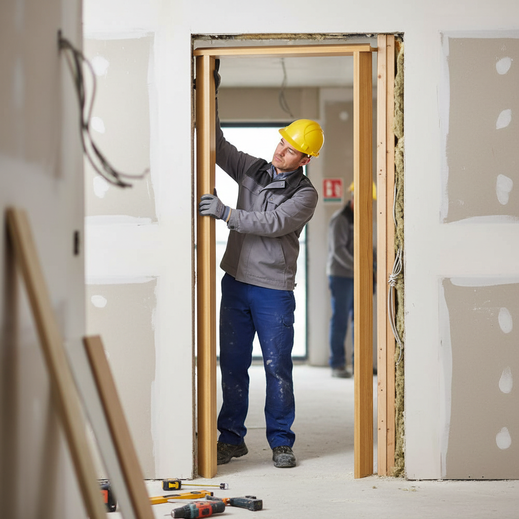 Softwood Internal Fire Door Lining Set with Grooves for F...