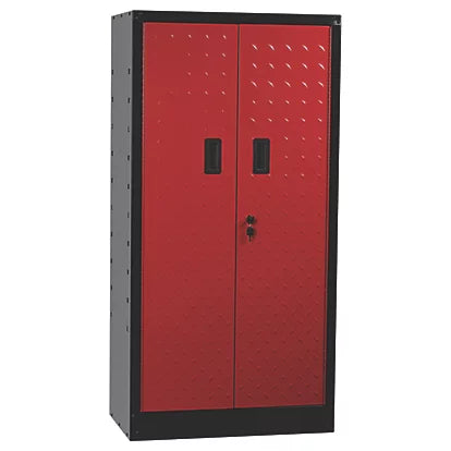 Heavy Duty Red/Black Tall Garage Cabinet Storage Solution For Garage