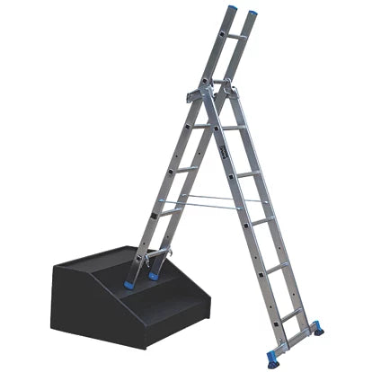 High Professional Combination Ladder With Platform For Warehouse - 2.65m