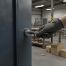 Round Lever Door Handle with Curved Cylinder Design