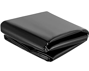 Heavy Duty 0.35mm HDPE Black Pond Liner 25 Year Guarantee With Free Underlay