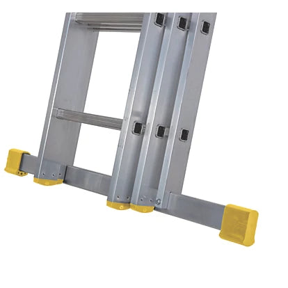 High Quality Aluminium Triple Section Extension Ladder For Construction Use - 5.81m