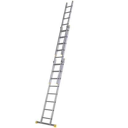 High Quality Aluminium Triple Section Extension Ladder For Construction Use - 5.81m