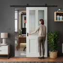 White Internal Victorian 2 Panel 2 Light Obscure Glass Sl...