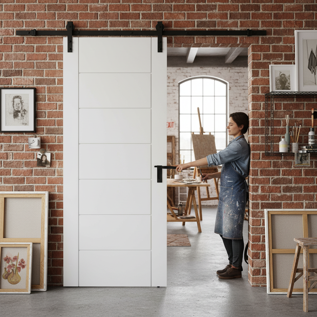 Internal Sliding Door with 7 Panel Design