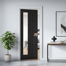 Fully Finished Oak Glazed Door with Offset Clear Glass Pane