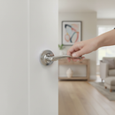 Round Lever Door Handle with Polished Chrome Finish