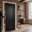 Internal Fully Finished 1 Panel Elegance Door in Jet Black