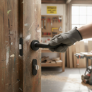 Matt Black Round Slim Lever Handle Set | Magnetic Latch | Internal Doors