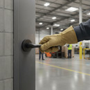 Modern Round Lever Door Handle Set - Matt Black Finish