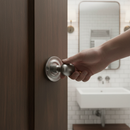 WC Turn and Release Knob in Satin Chrome - Solid Brass Co...