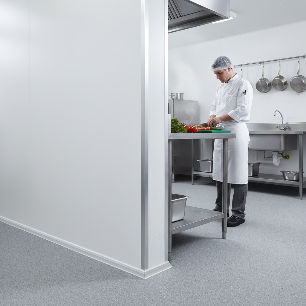 PVC Wall Panelling End Cap Trim with Sleek Silver Finish