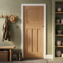 Premium American White Oak Veneer Door with Engineered Construction, Multiple Design Options, and Solid Core Stability