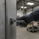 Square Lever Door Handle Set in Polished Chrome Finish