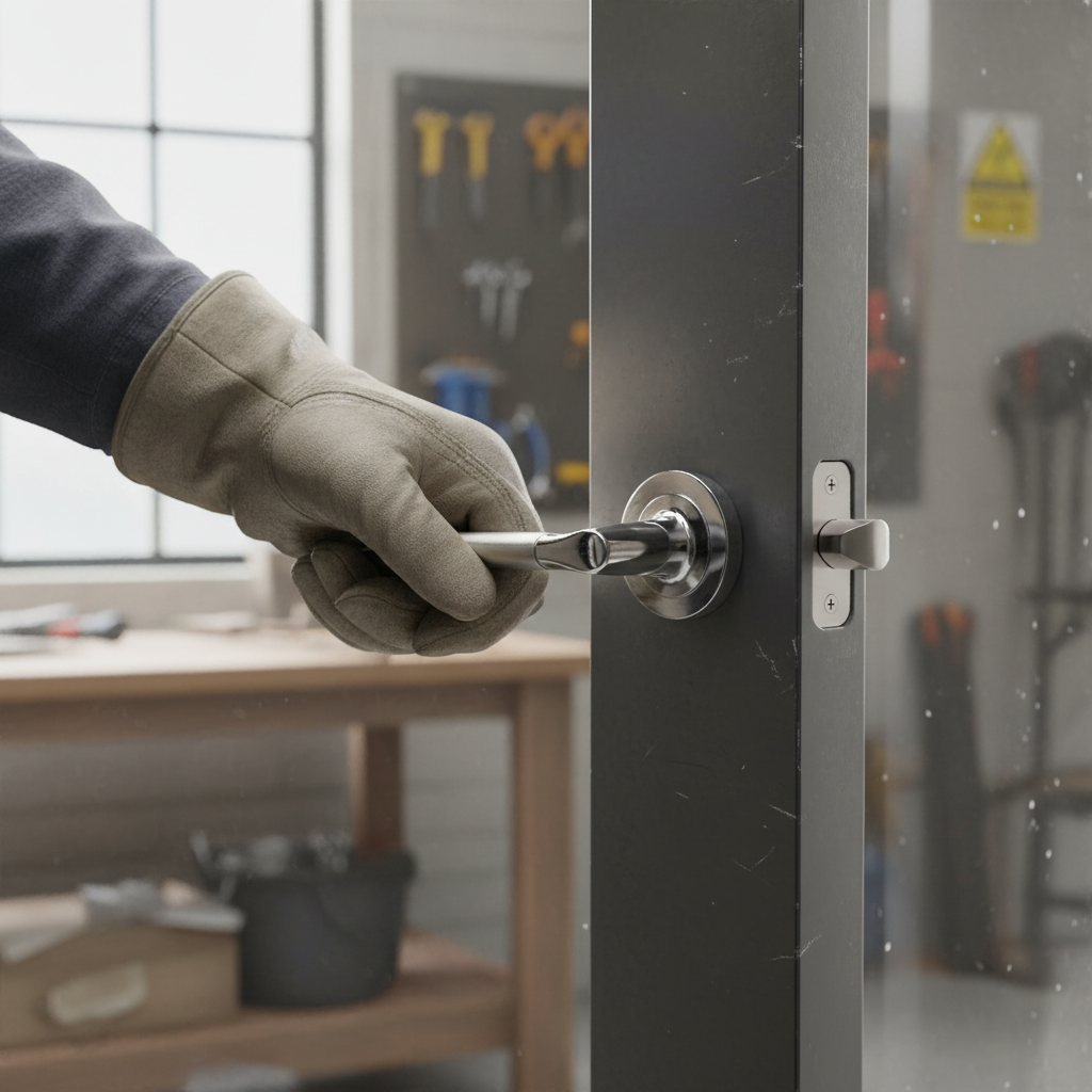 Indiana Round Lever Door Handle with Satin Chrome