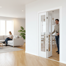 Internal Bifold Door with Clear Glass Panes