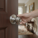 50mm Round Reeded Mortice Door Knob