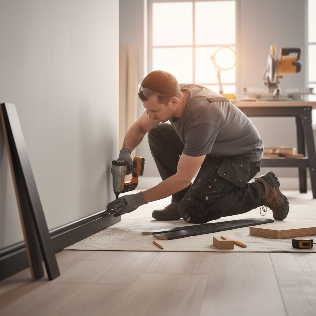 2.4m Torus Laminate Skirting Board for Wall Protection
