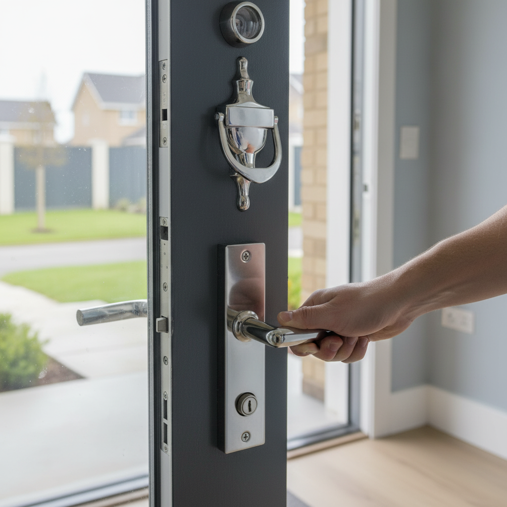 External Front Door Lever Handle Set