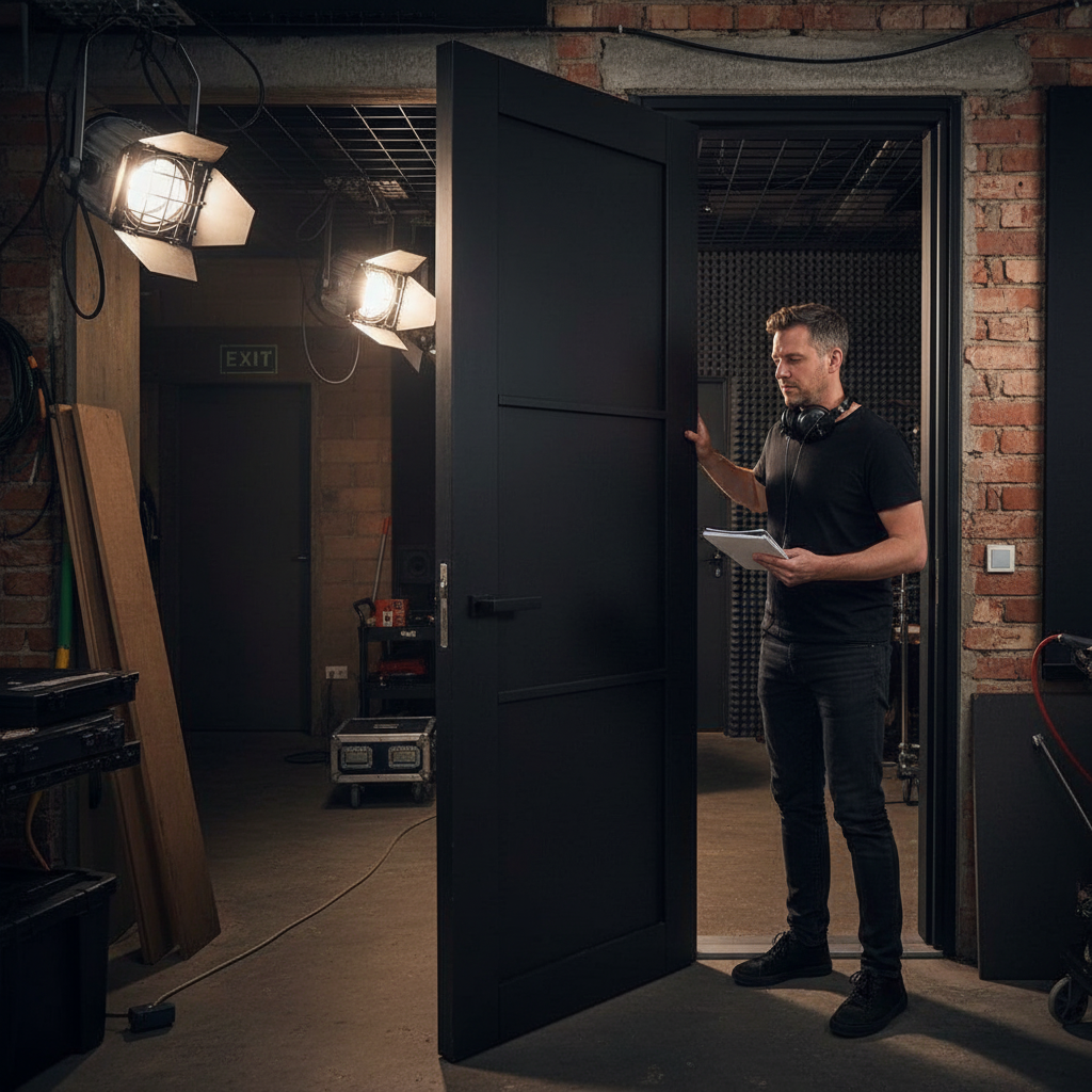 Fully Finished 3 Panel Industrial Studio FD30 Fire Door