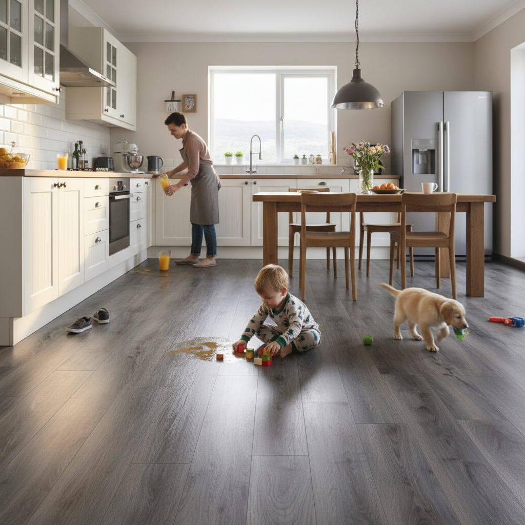 8mm Laminate Flooring with Water-Resistant Surface