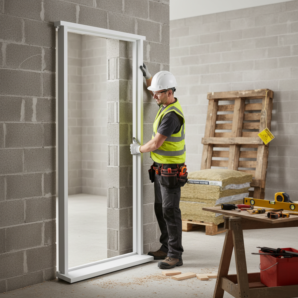 External Hardwood Timber Door Frame and Cill - White Prim...