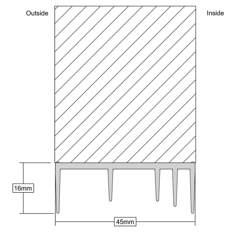 High Durable MultifinI Top Sweep For Proline AM3 And Slimline Thresholds - 914mm