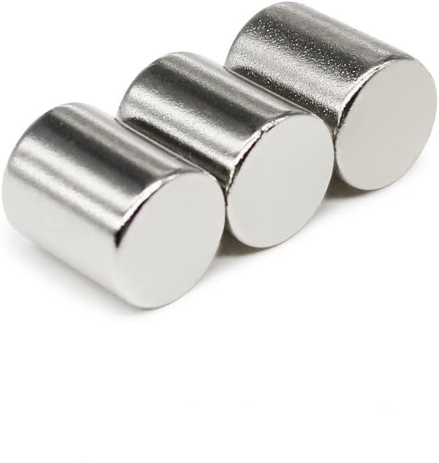 N35 Grade  100-Pack Neodymium 8mm Disc Magnets Silver